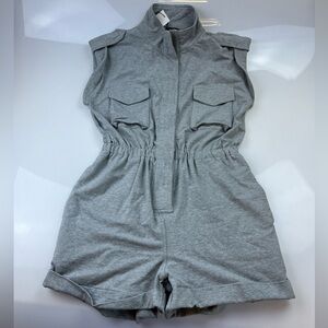 Strut & Bolt Heather Grey High Neck Romper N249